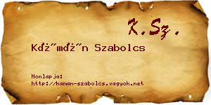 Kámán Szabolcs névjegykártya